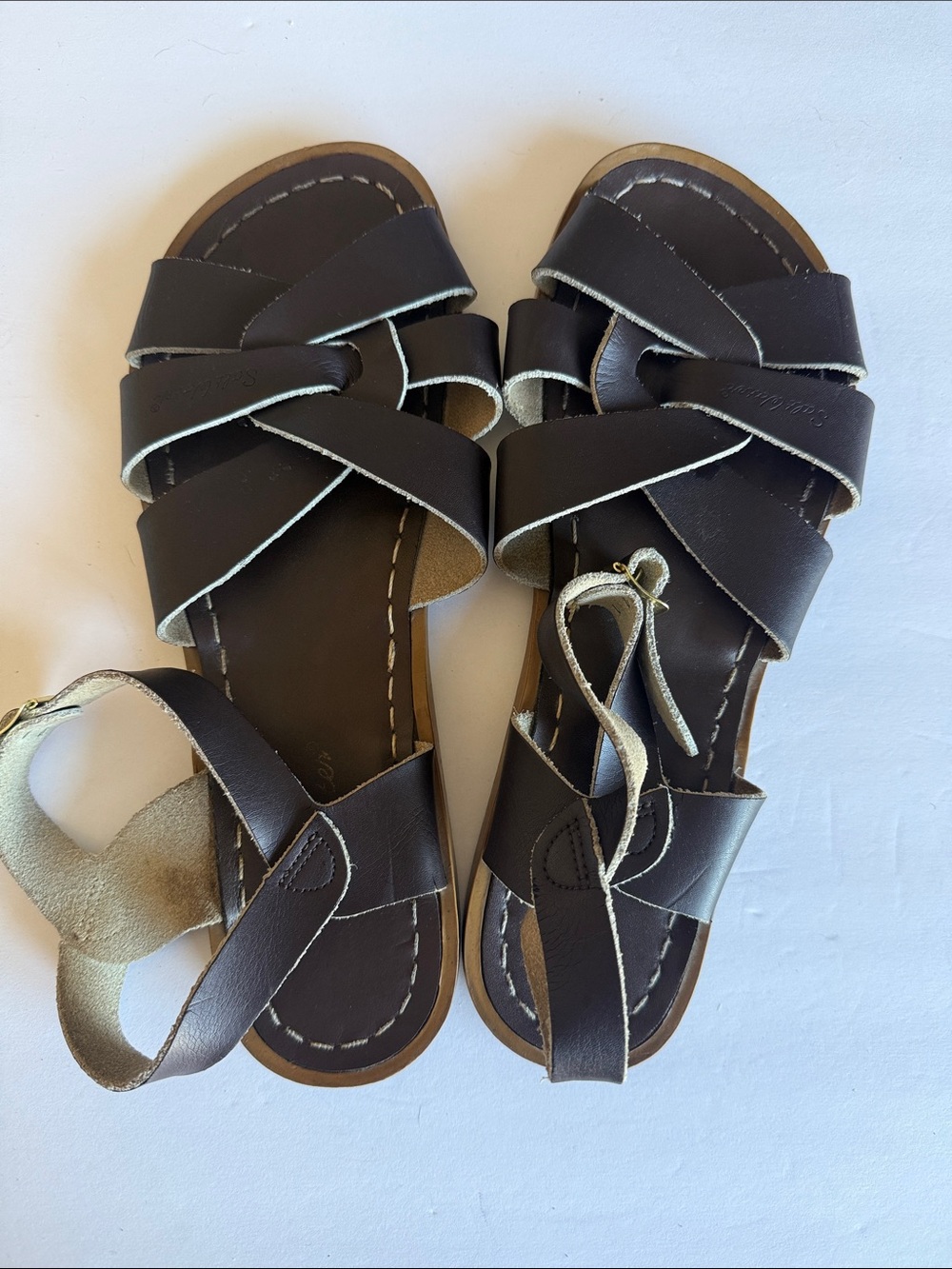 Saltwater by Hoy Original sandals Sz 9/11 leather brown